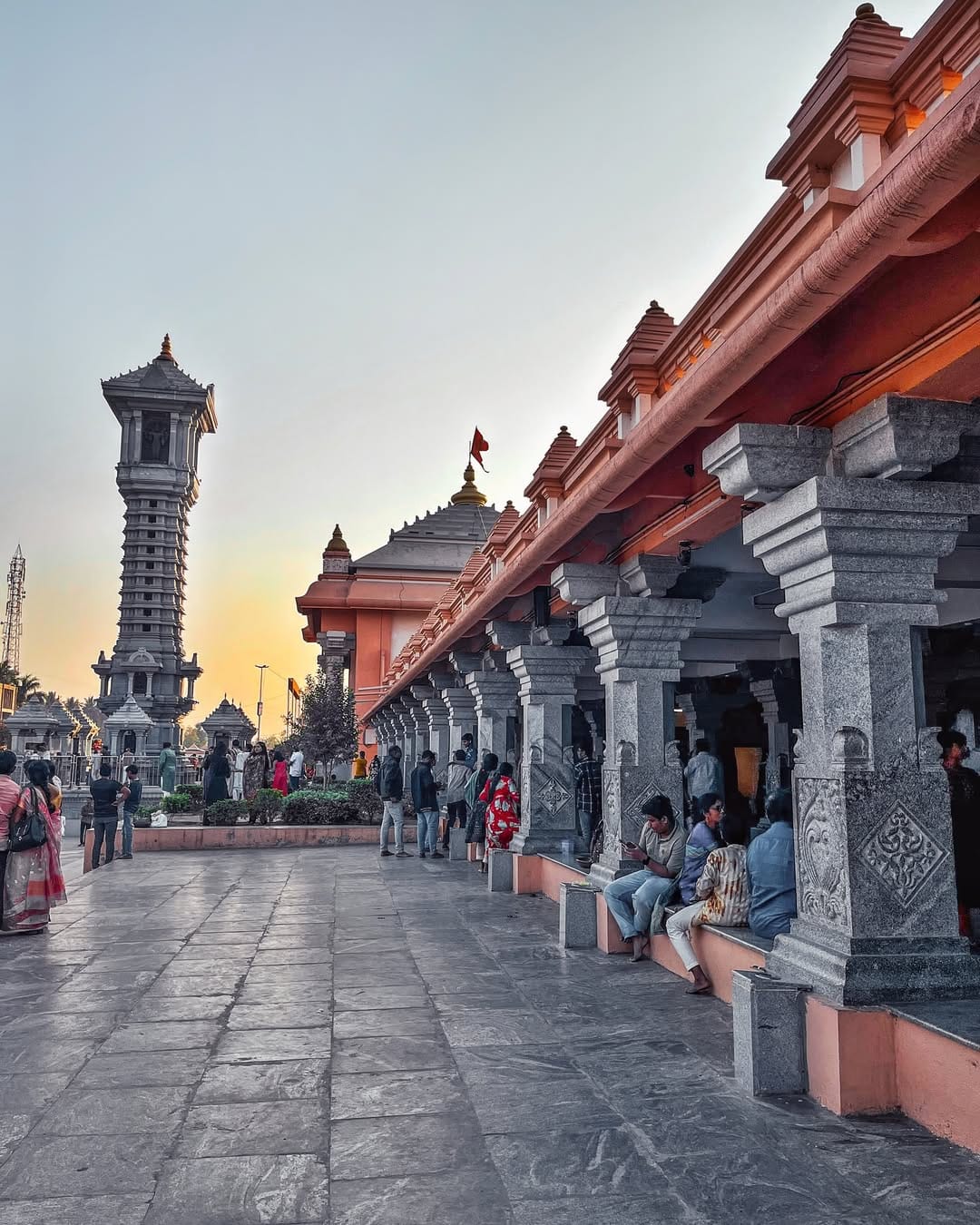 Devotees at Shani Shingnapur Temple